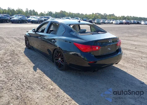 2015 Infiniti Q50 Hybrid Sport из США, поврежденный, VIN JN1AV7AP4FM790661